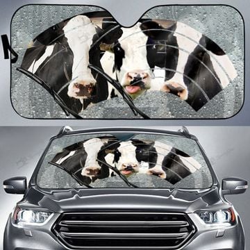 Rainy Day Holstein Cattle All Over Printed 3D Sun Shade