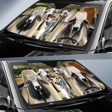 Driving BRAHMAN CATTLE All Over Printed 3D Sun Shade