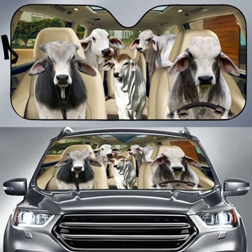 Driving BRAHMAN CATTLE All Over Printed 3D Sun Shade