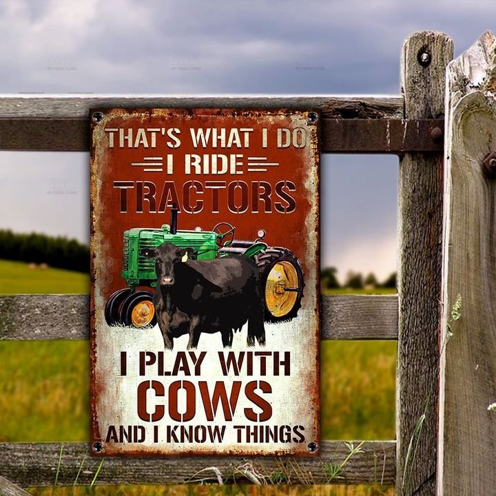Black Angus Cattle That's What I Do All Printed 3D Metal Sign