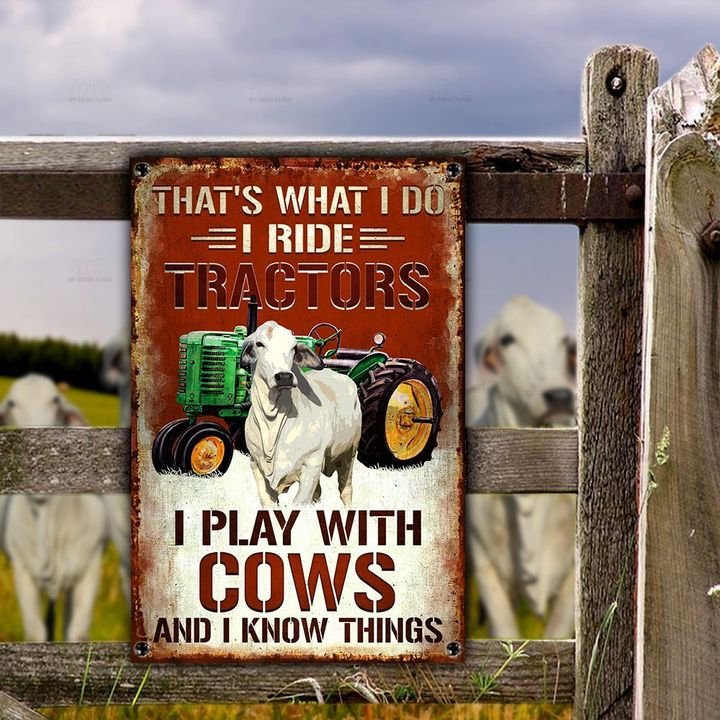 Brahman Cattle That's What I Do All Printed 3D Metal Sign