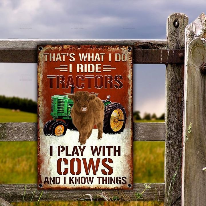 Highland Cattle That's What I Do All Printed 3D Metal Sign