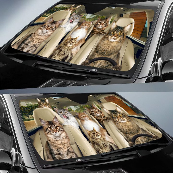 Maine Coon Cat All Over Printed 3D Sun Shade