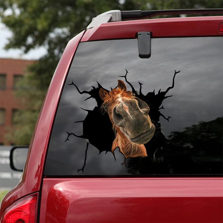 Horse Broken Glass Car Decal Sticker