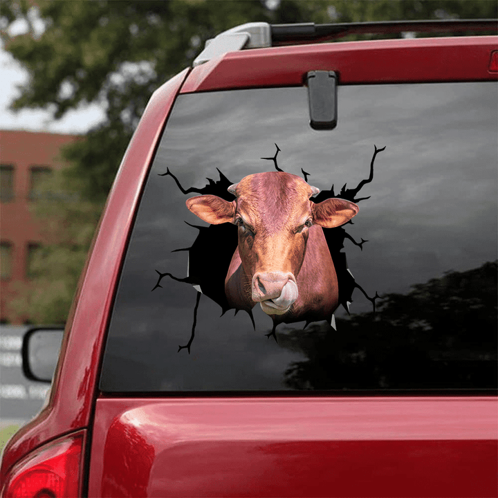 Beefmaster Broken Glass Car Decal Sticker