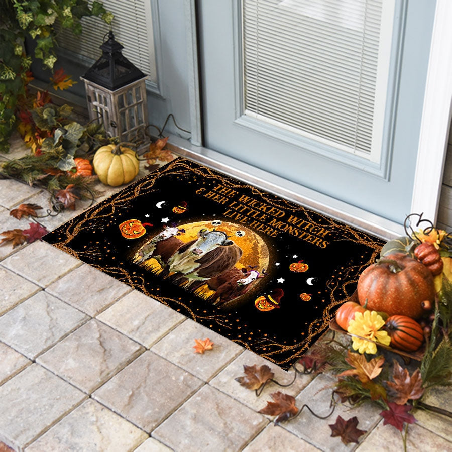 Hereford - The Wicked Witch And Her Little Monsters Live Here Doormat