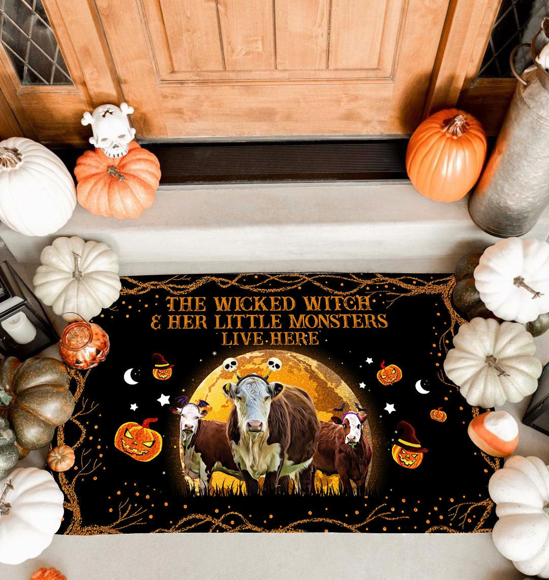 Hereford - The Wicked Witch And Her Little Monsters Live Here Doormat