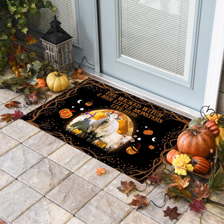 Charolais - The Wicked Witch And Her Little Monsters Live Here Doormat