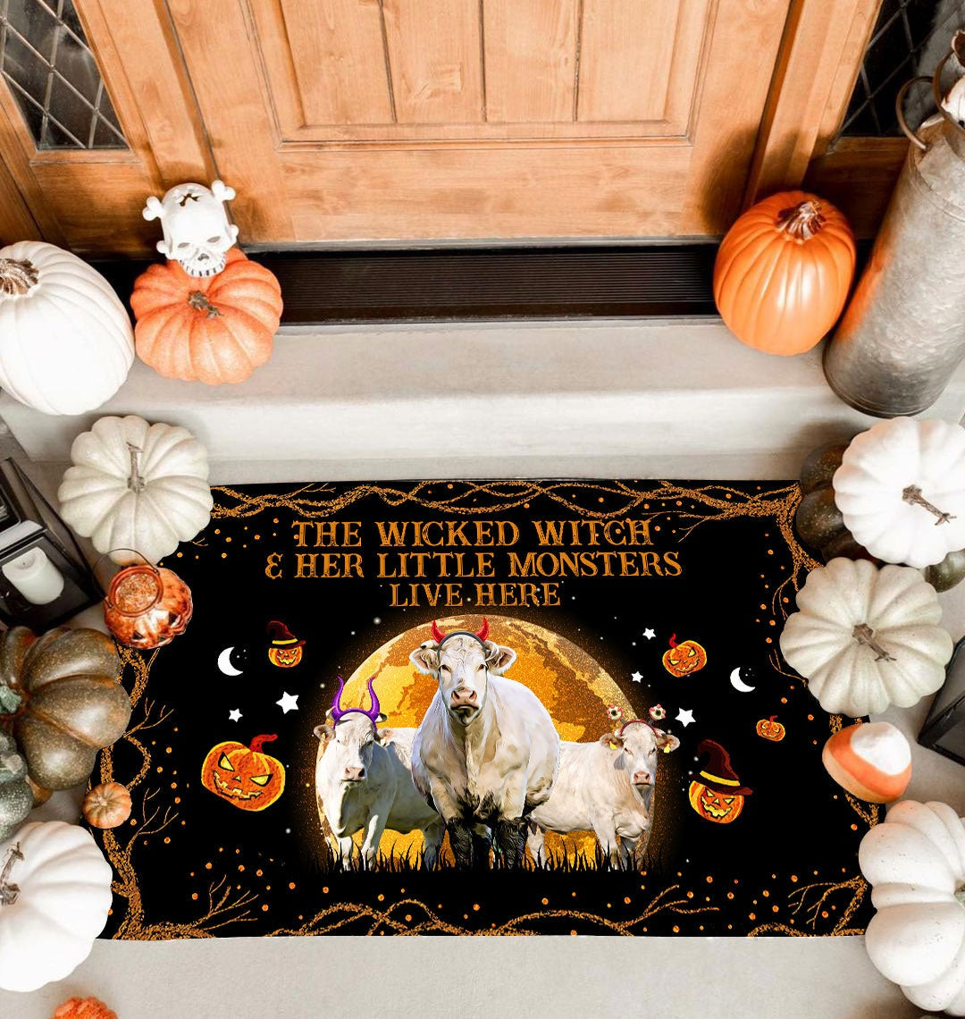 Charolais - The Wicked Witch And Her Little Monsters Live Here Doormat