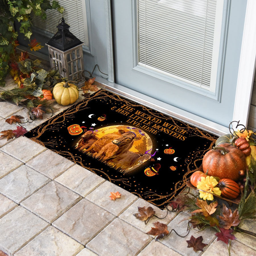 Beefmaster - The Wicked Witch And Her Little Monsters Live Here Doormat