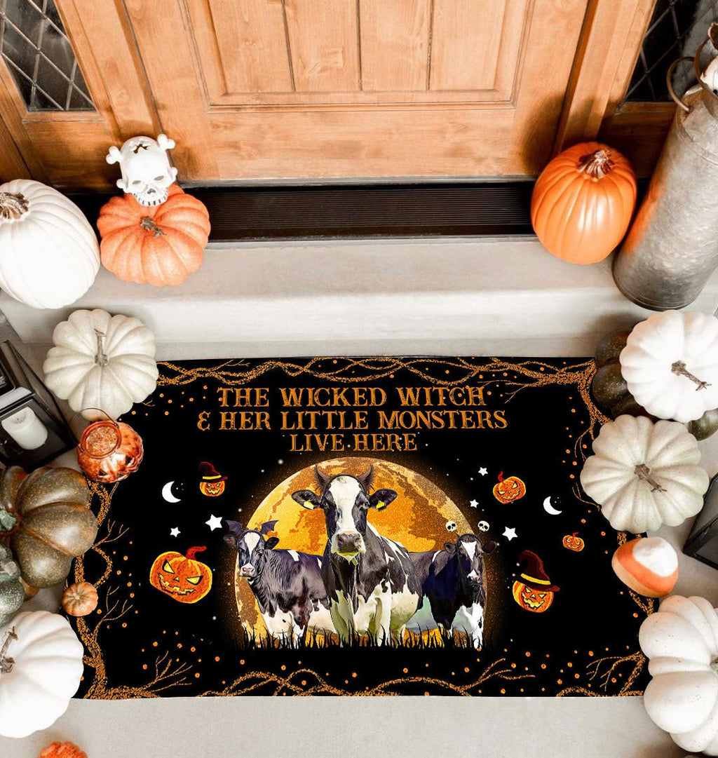 Holstein - The Wicked Witch And Her Little Monsters Live Here Doormat