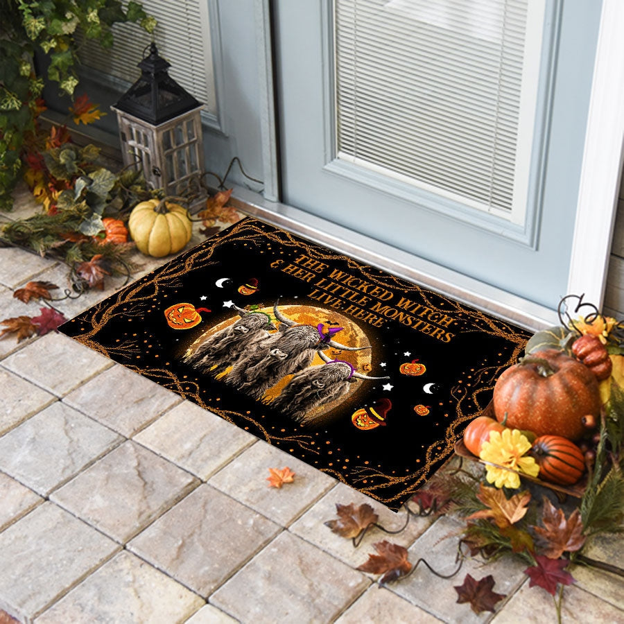 Highland - The Wicked Witch And Her Little Monsters Live Here Doormat