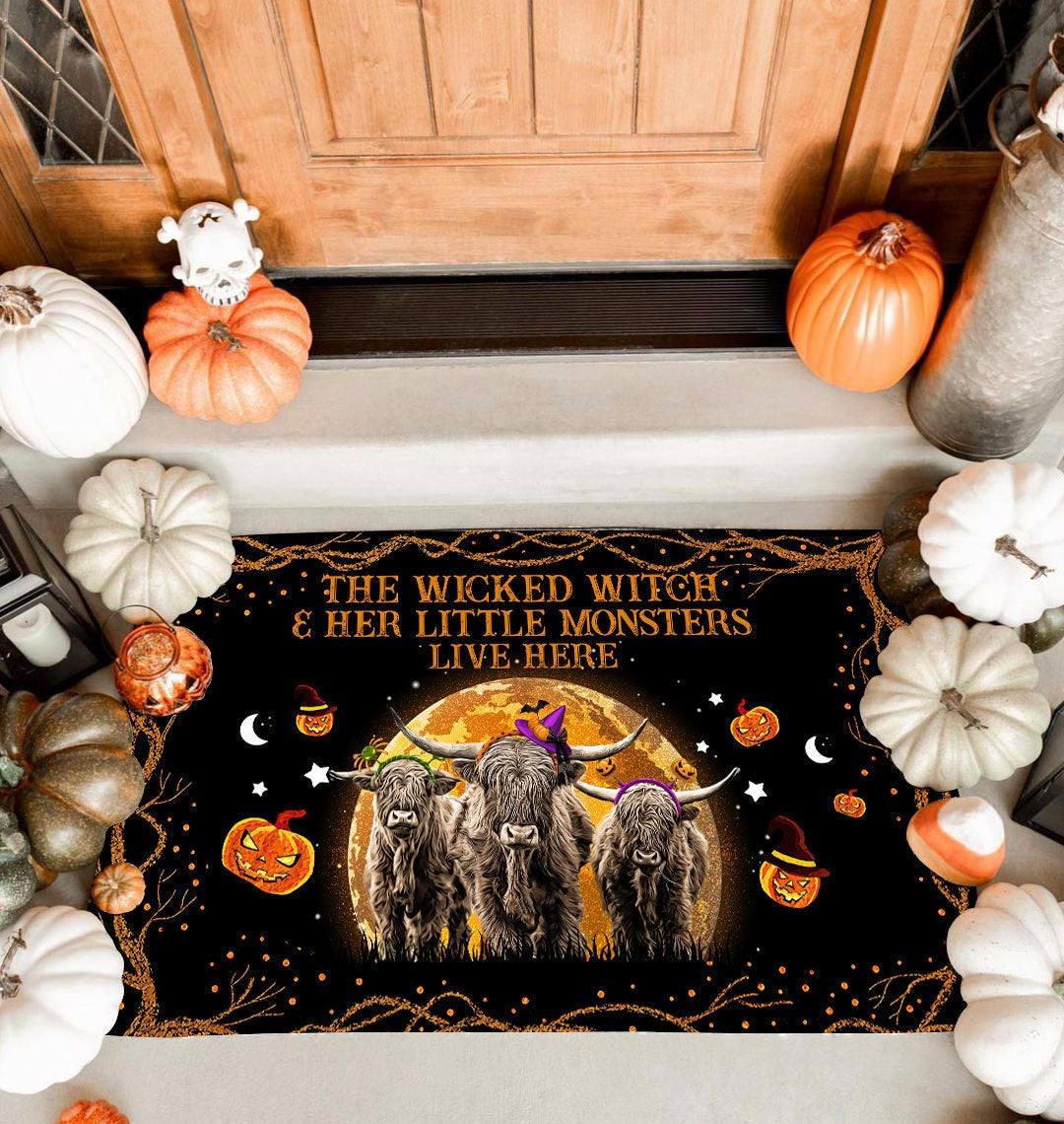 Highland - The Wicked Witch And Her Little Monsters Live Here Doormat