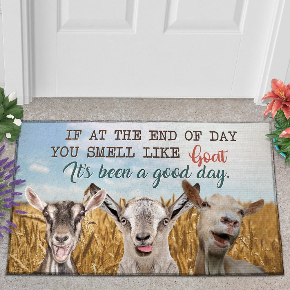 Goat Lover Good Day Doormat