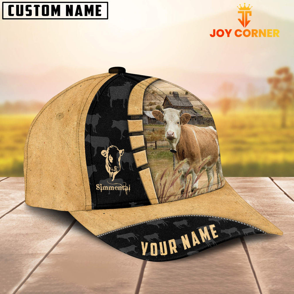 Custom Name Simmental Cattle 3D Cap TT2