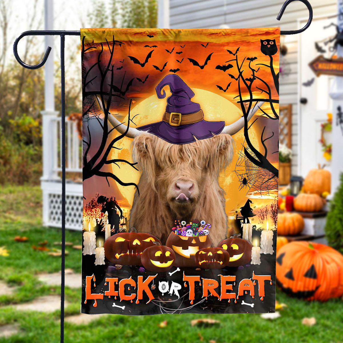 Highland Lick Or Treat Flag