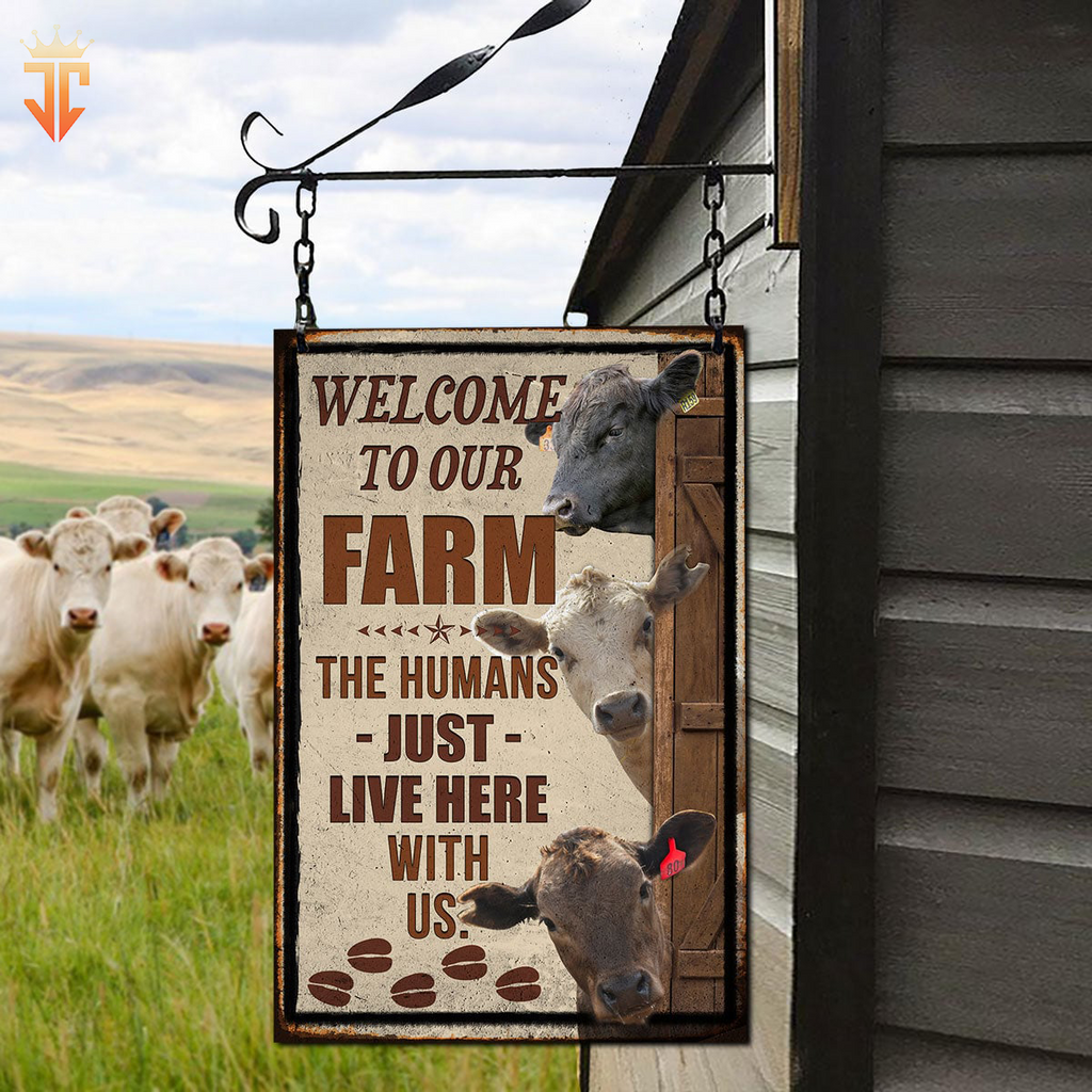 Personalized Name Murray Greys Cattle Welcome to our farm All Printed 3D Metal Sign