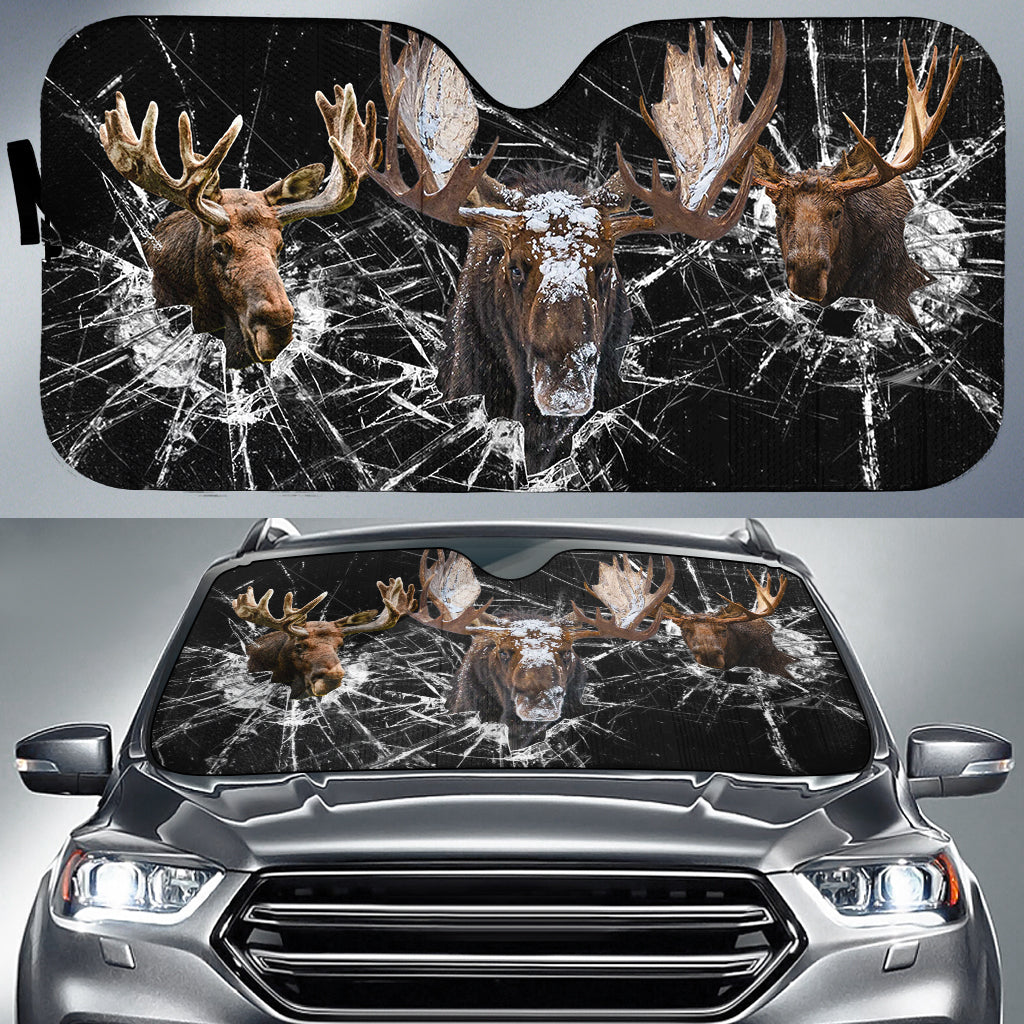 Moose Broken Glasses 3D Sun Shade