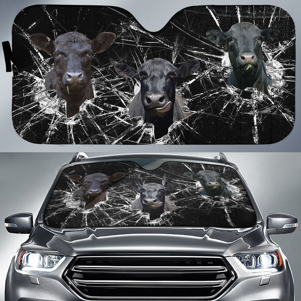 Black Angus Broken Glasses 3D Sun Shade
