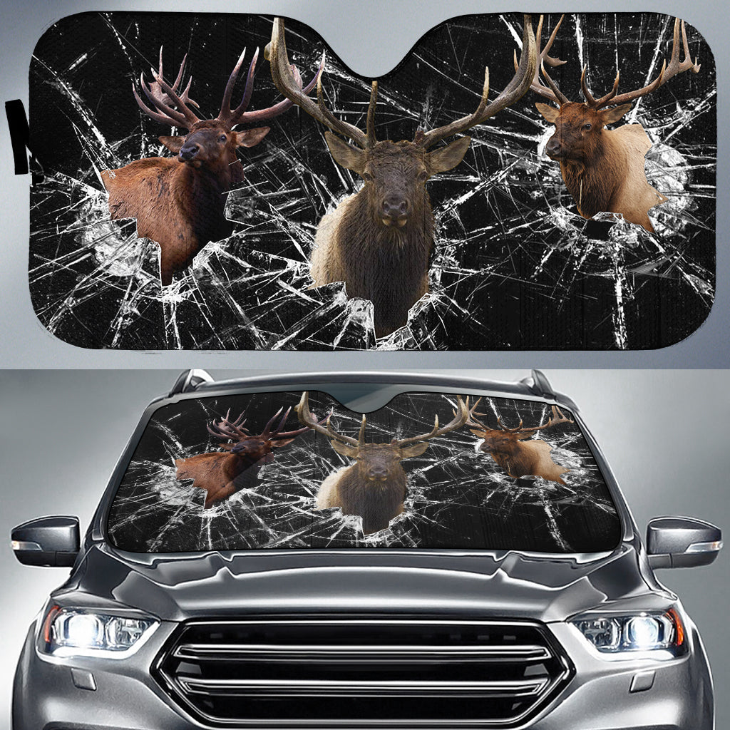 Elk Broken Glasses 3D Sun Shade