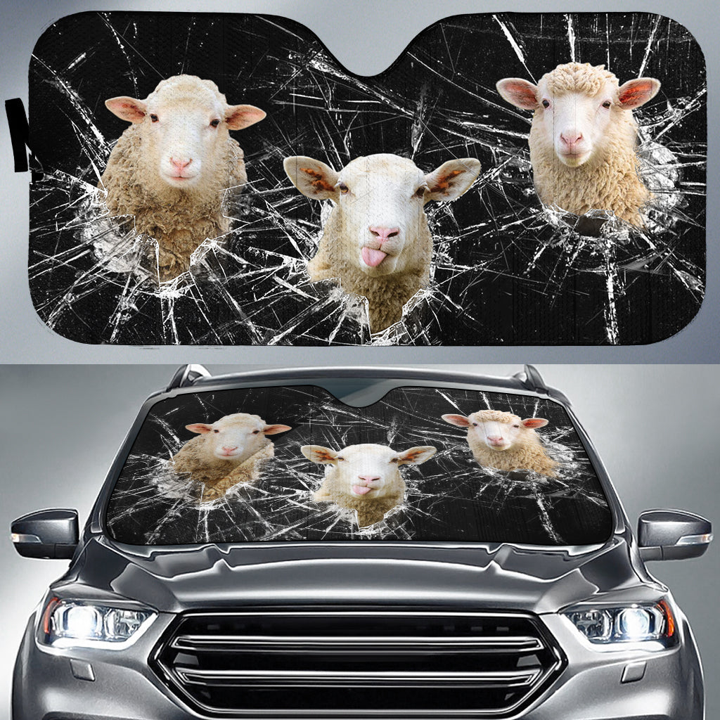 Sheep Broken Glasses 3D Sun Shade
