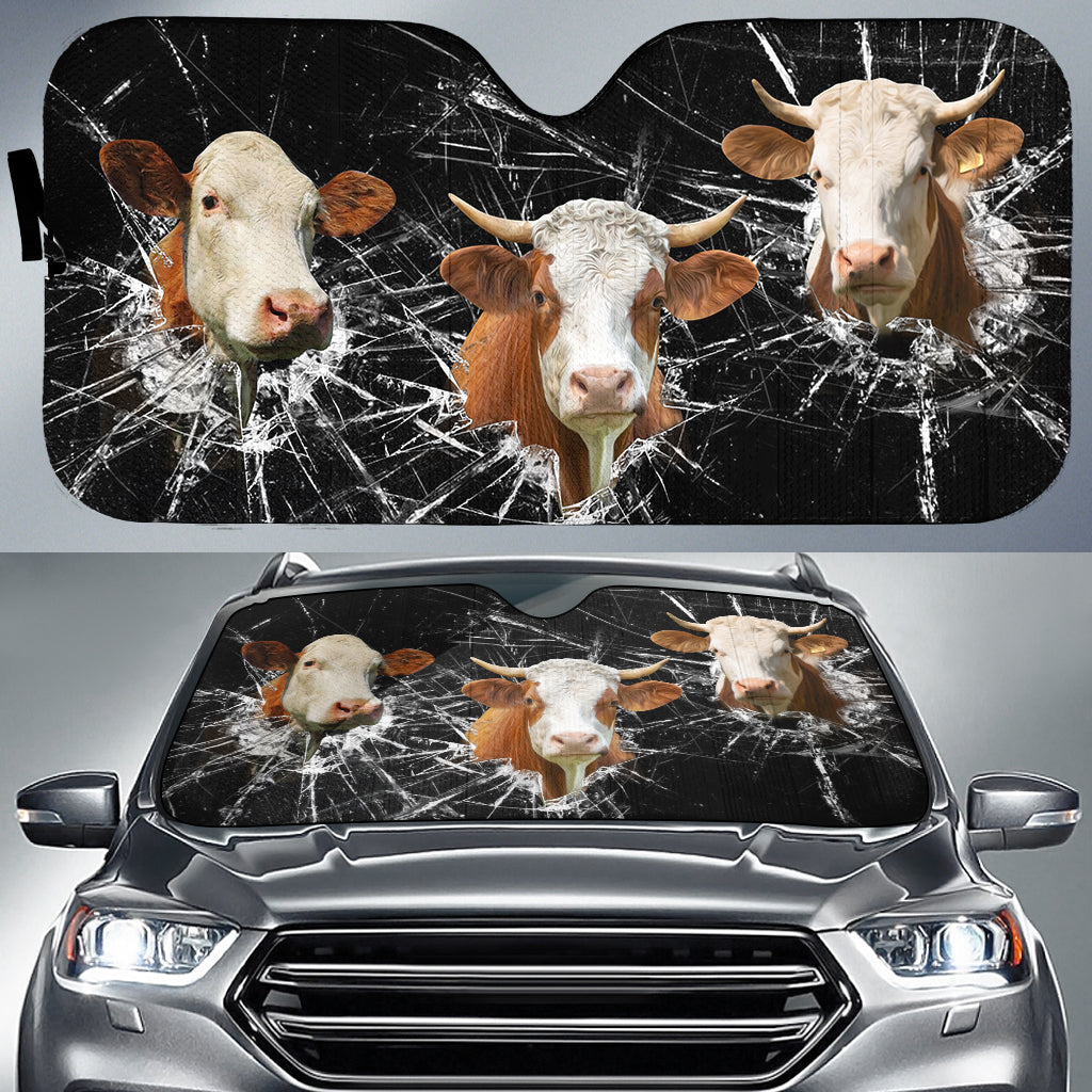Simmental Broken Glasses 3D Sun Shade