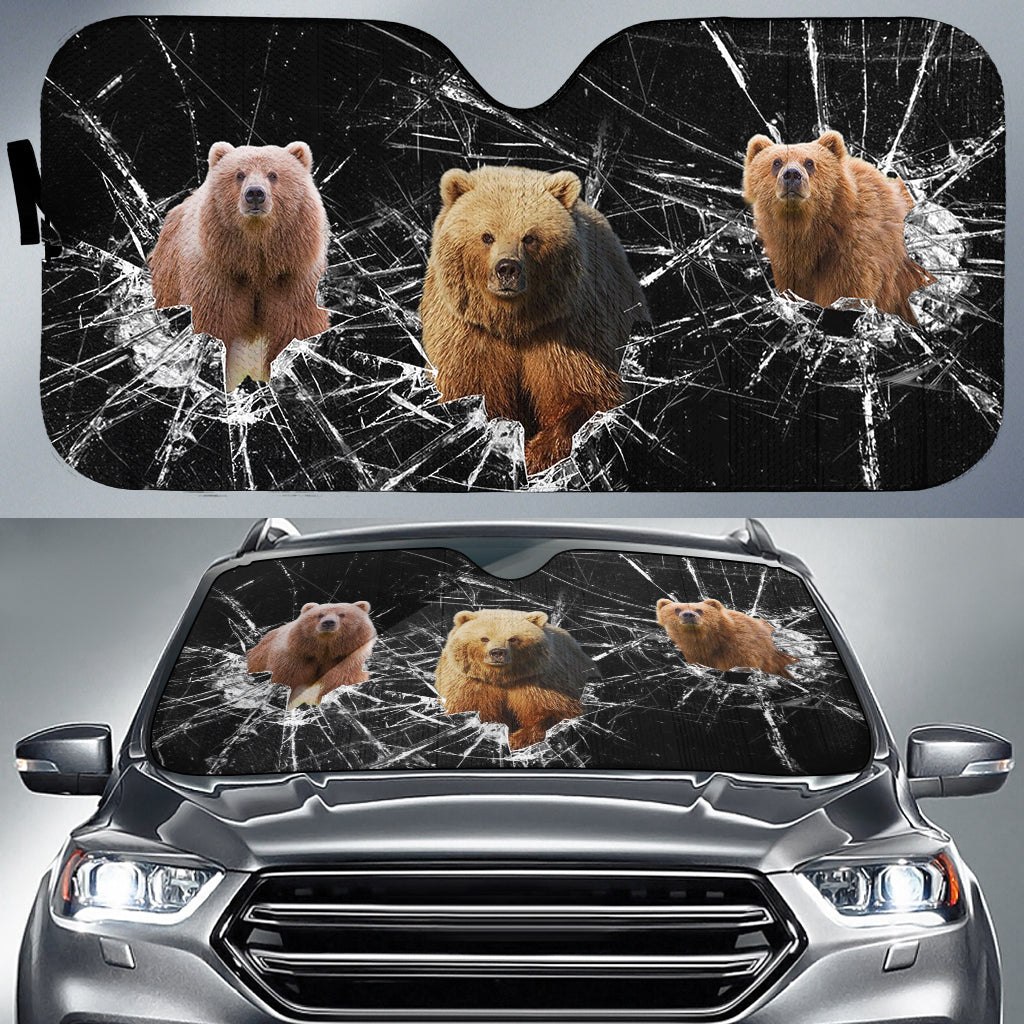 Bear Broken Glasses 3D Sun Shade