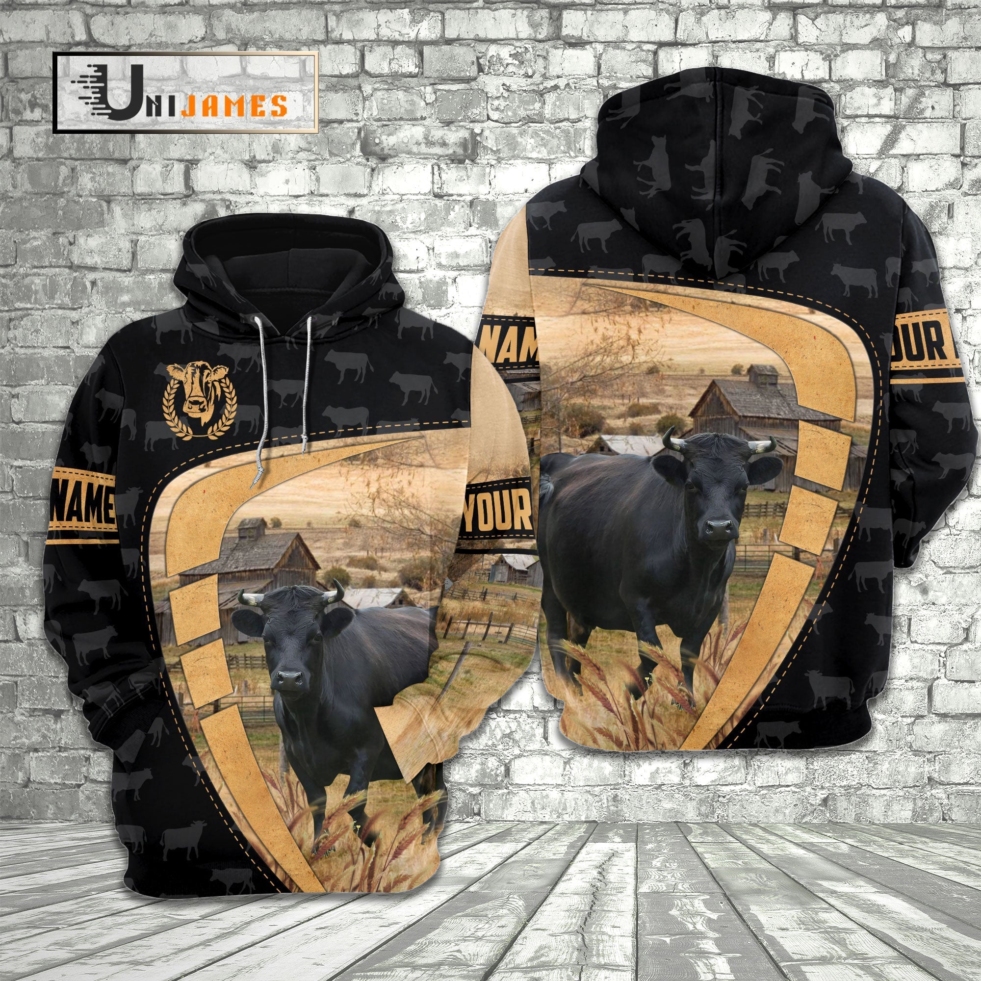 Dexter Yellow Black Customized Name 3D Hoodie