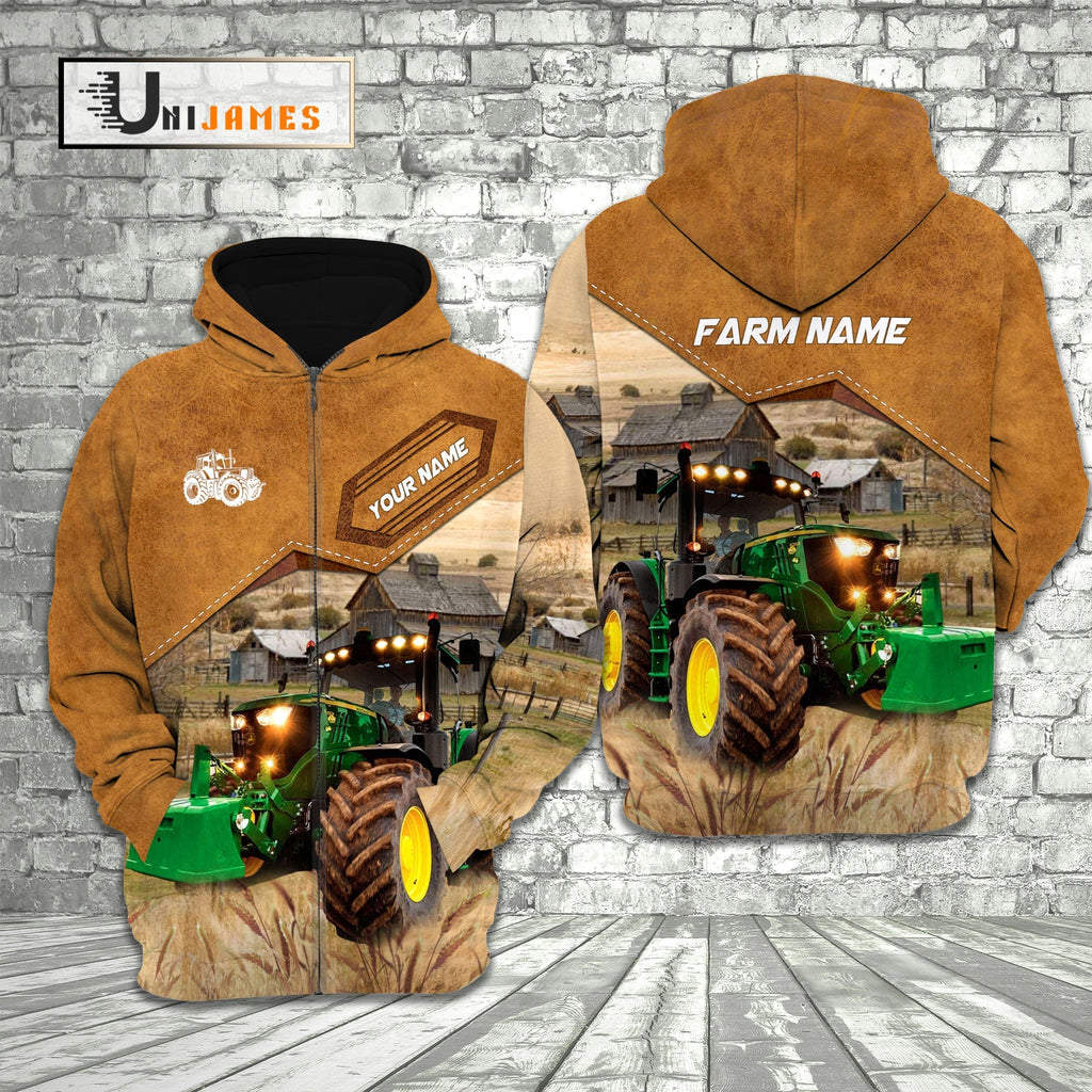 Tractor Cattle Personalized Name Farming Life 3D Hoodie