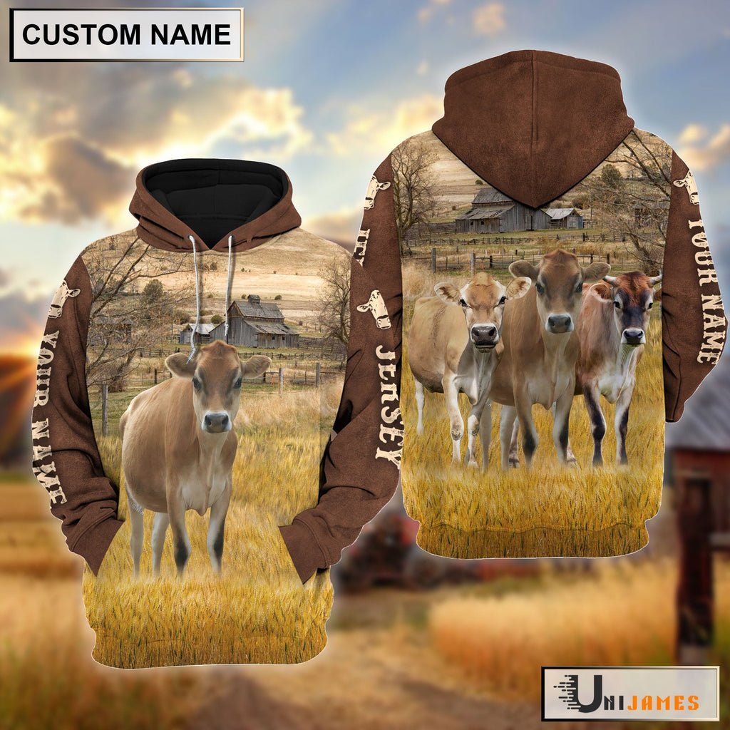 Jersey Brown Sleeve Personalized Hoodie