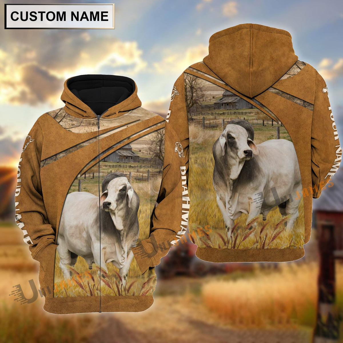 Personalized Name Brahman Farming Life 3D Shirt