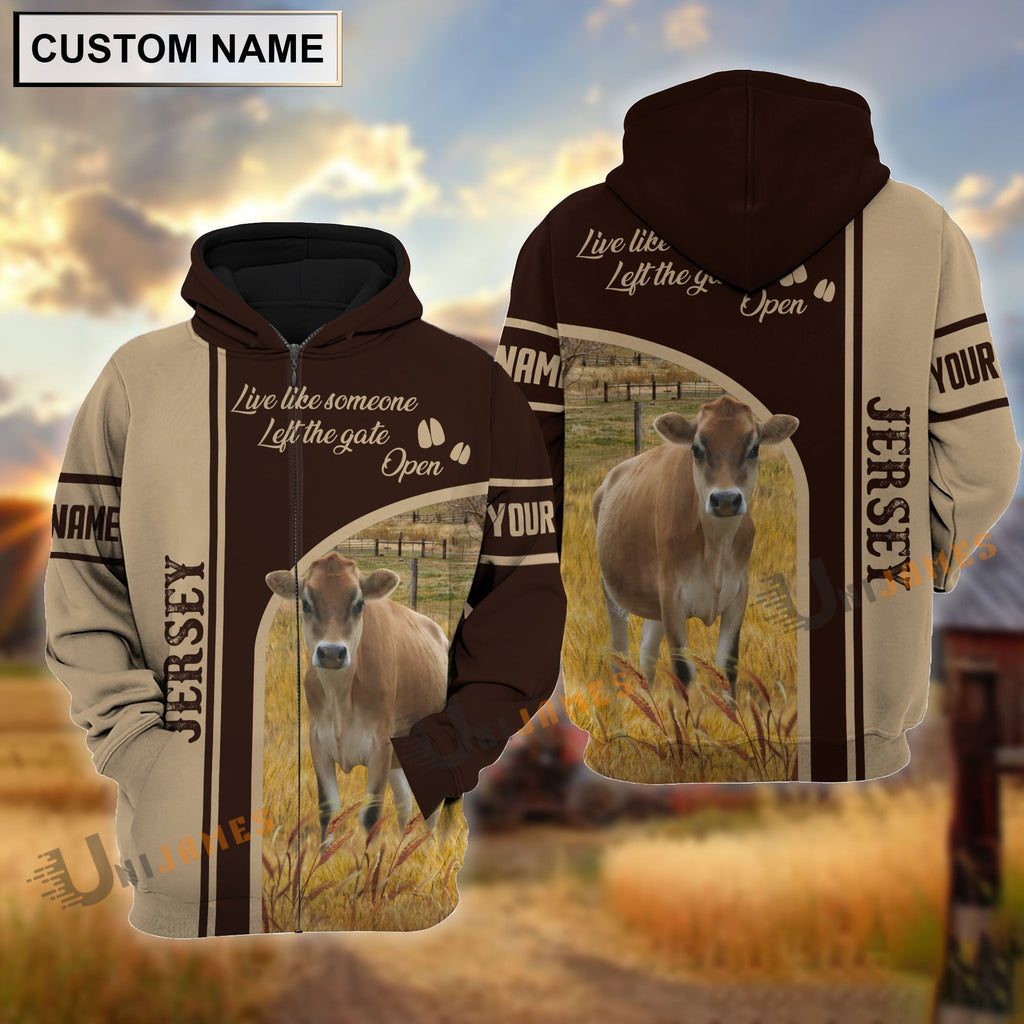Personalized Name Jersey Live Like Someone Left The Gate 3D Shirt