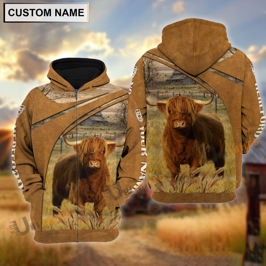 Personalized Name Highland Farming Life 3D Shirt