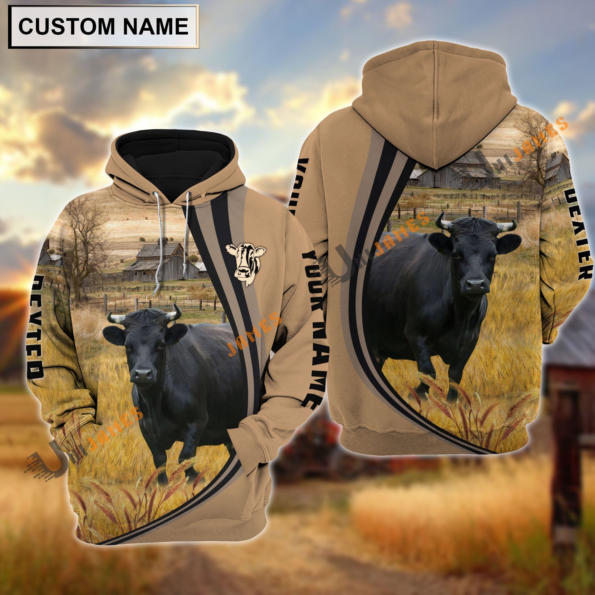 Dexter Grey Farming Personalized Name Hoodie