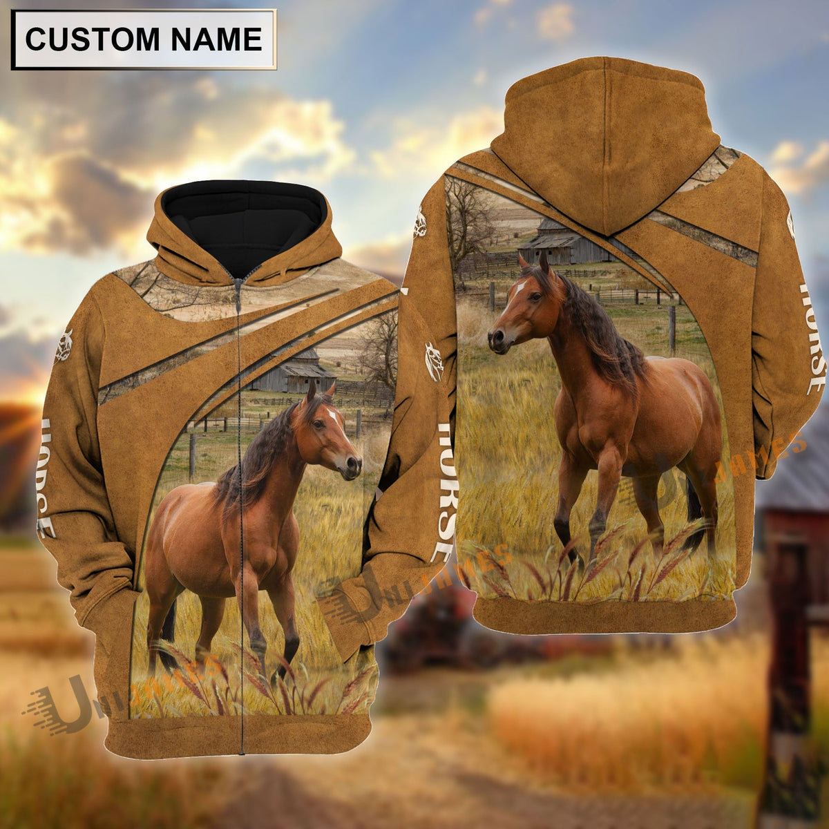 Personalized Name Horse Farming Life 3D Shirt