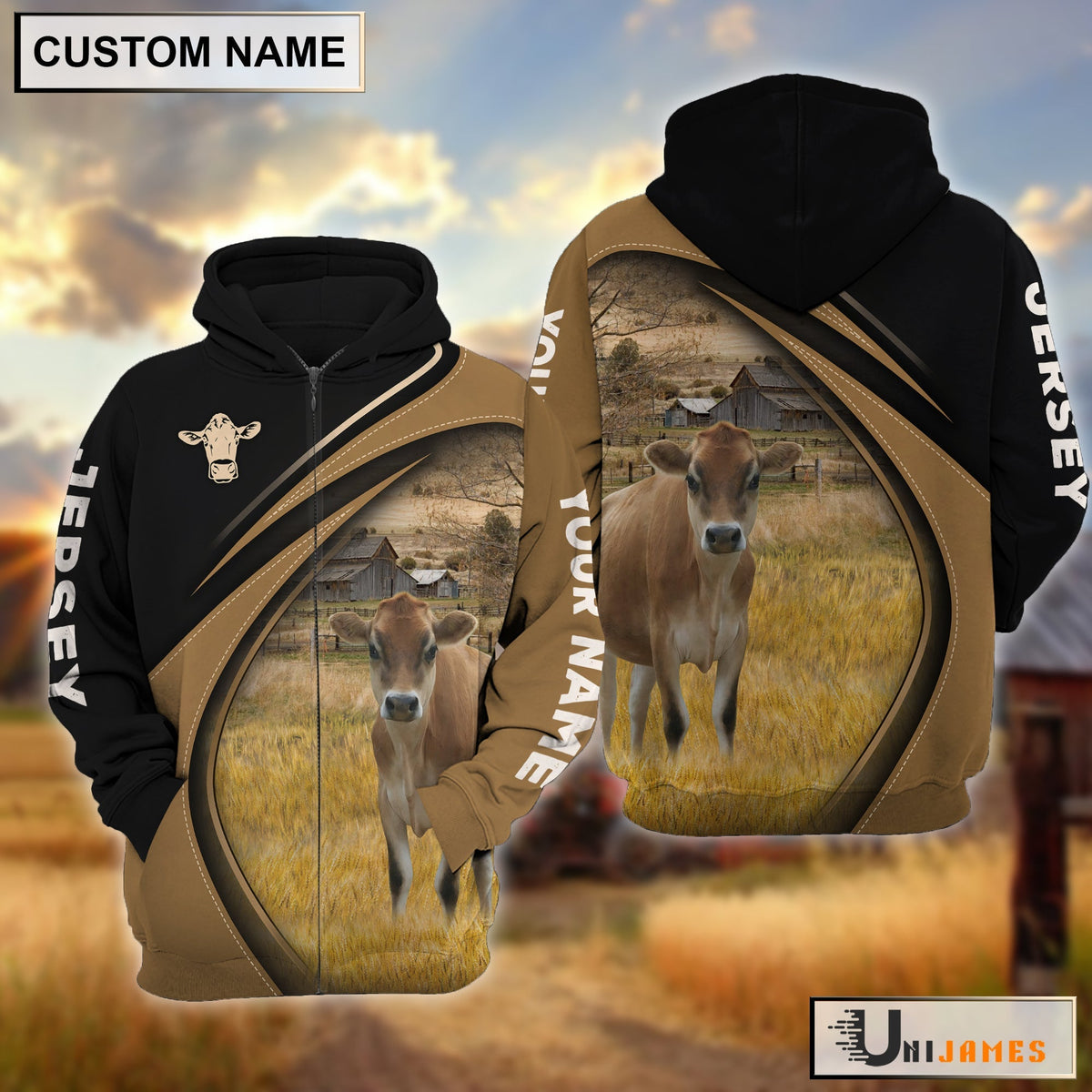 Jersey Farming Life Personalized Name 3D Hoodie