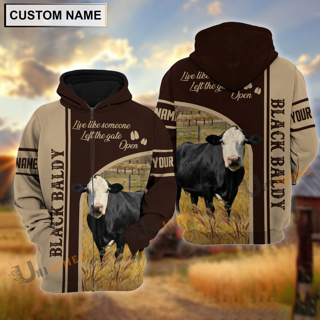 Personalized Name Black Baldy Live Like Someone Left The Gate 3D Shirt