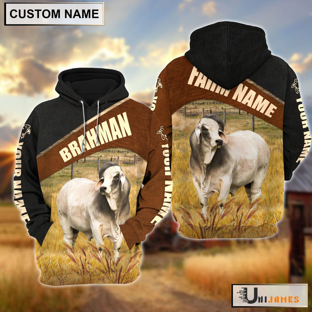Personalized Name & Farm Name Brahman Cattle Hoodie