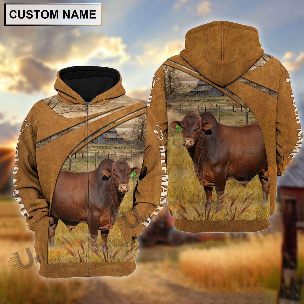 Personalized Name Beefmaster Farming Life 3D Shirt
