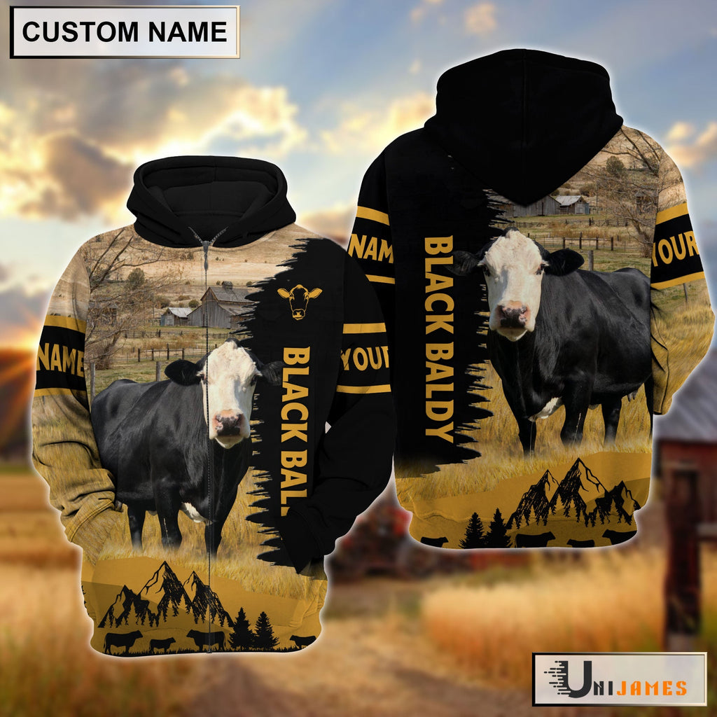 Black Baldy Happy Life Farm Personalized 3D Hoodie