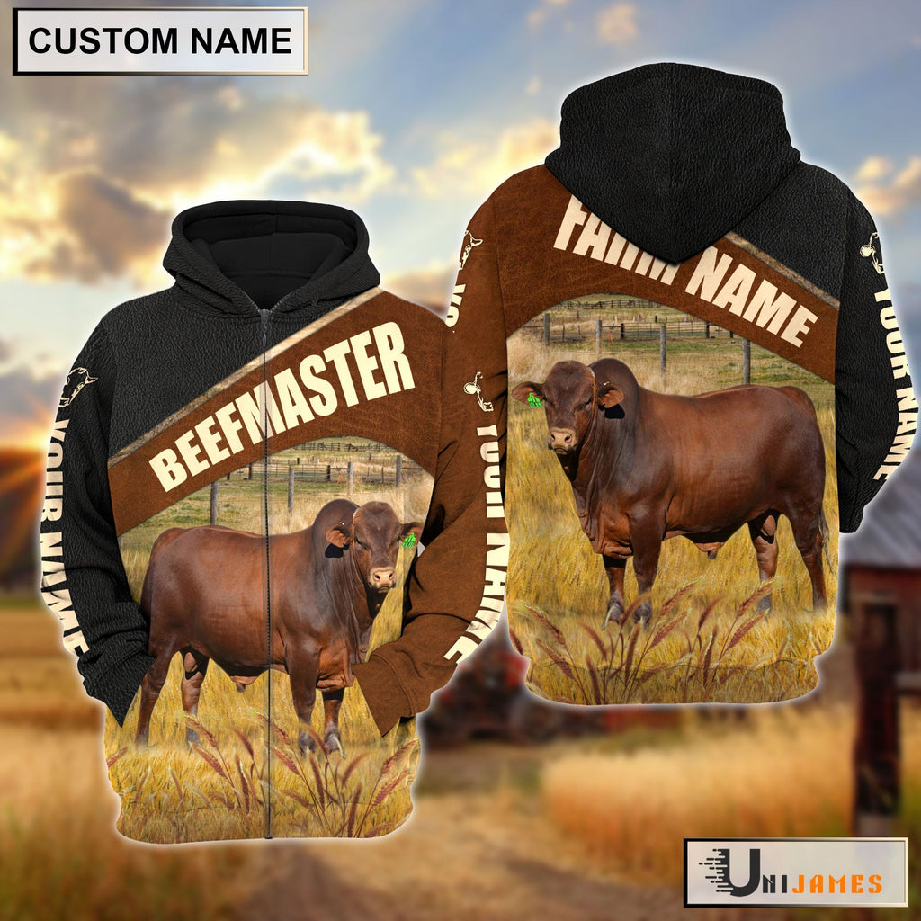 Personalized Name & Farm Name Beefmaster Cattle Hoodie