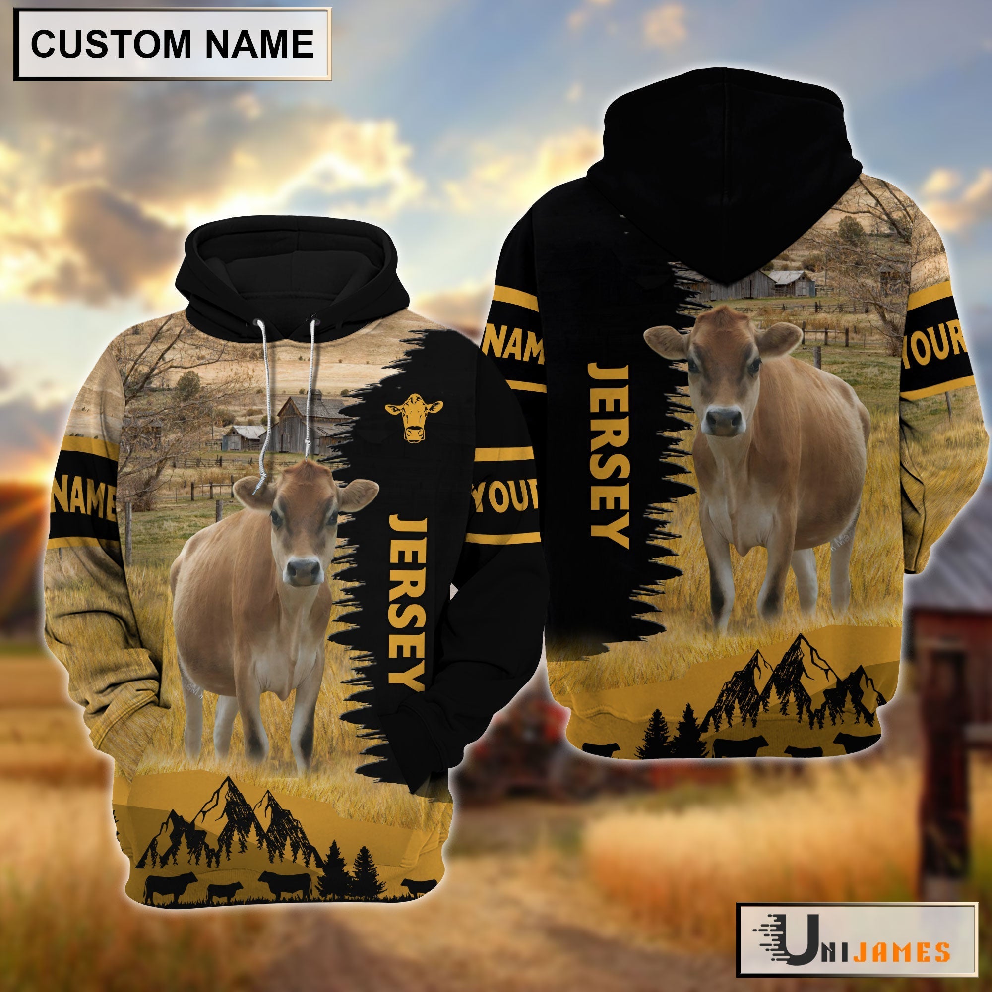 Jersey Happy Life Farm Personalized 3D Hoodie