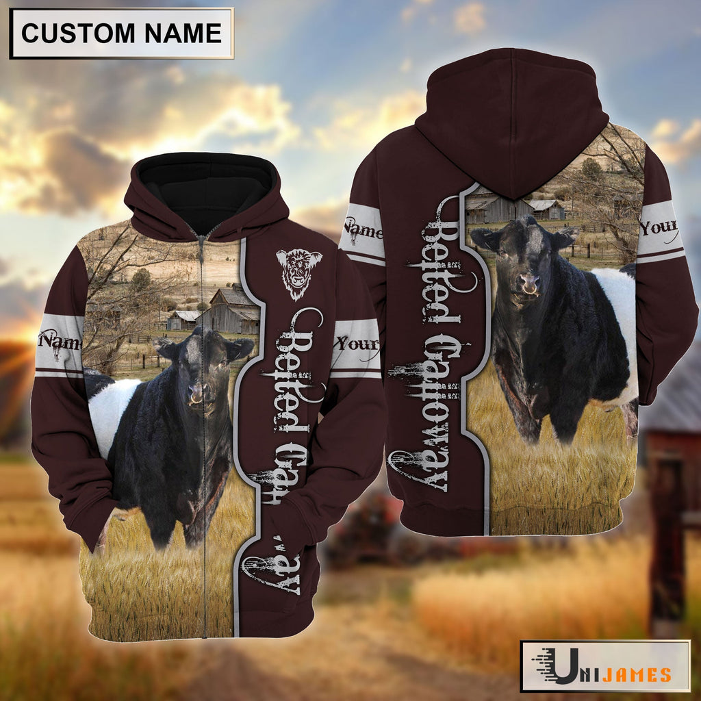 Belted Galloway Beautiful Farm Personalized Hoodie