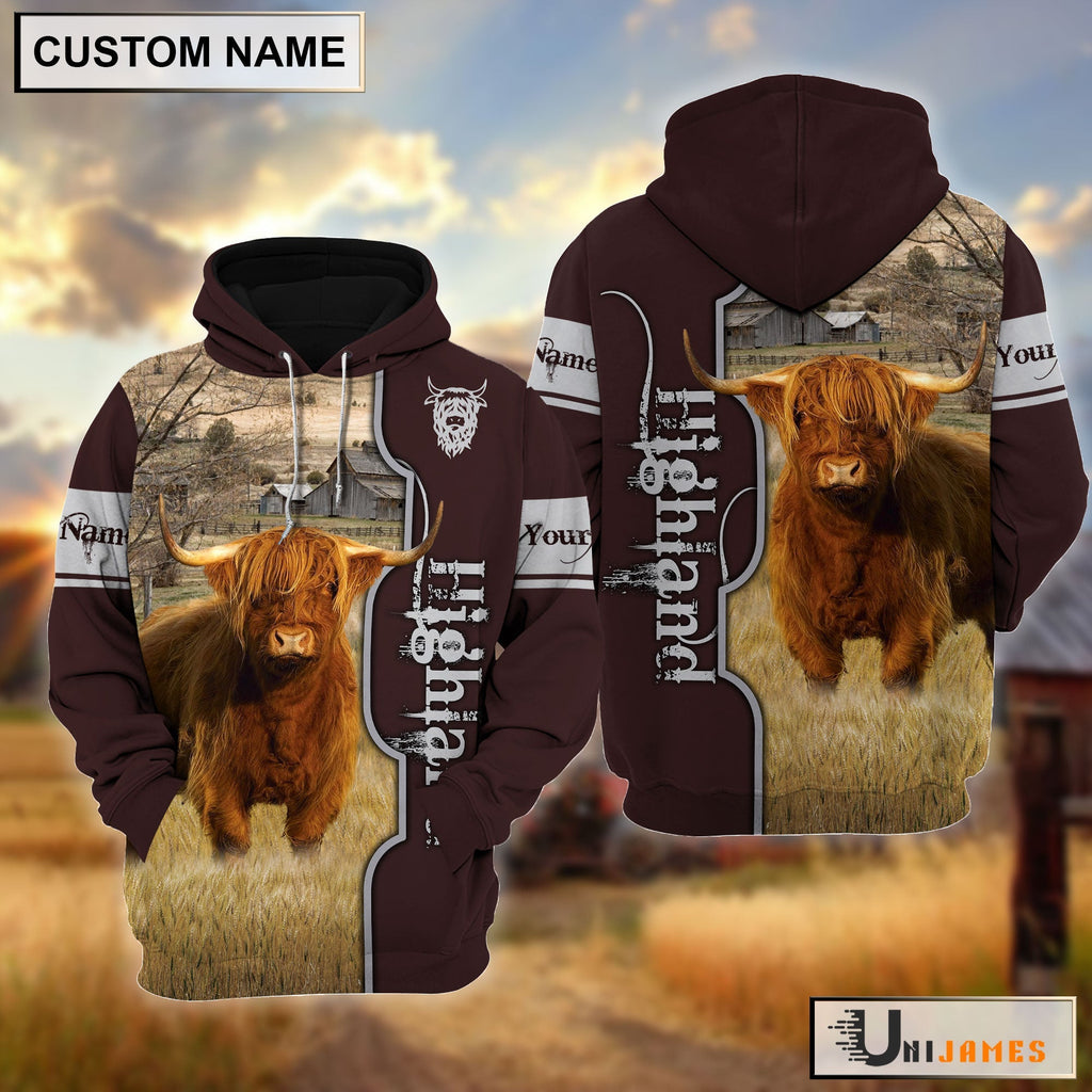Highland Beautiful Farm Personalized Hoodie