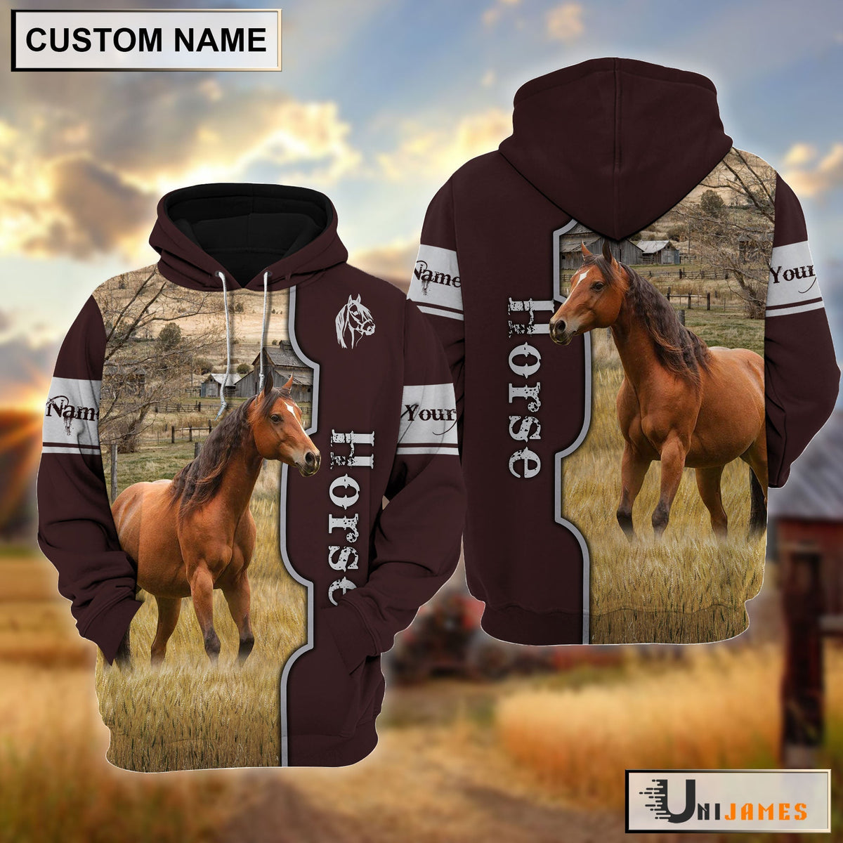Horse Beautiful Farm Personalized Hoodie