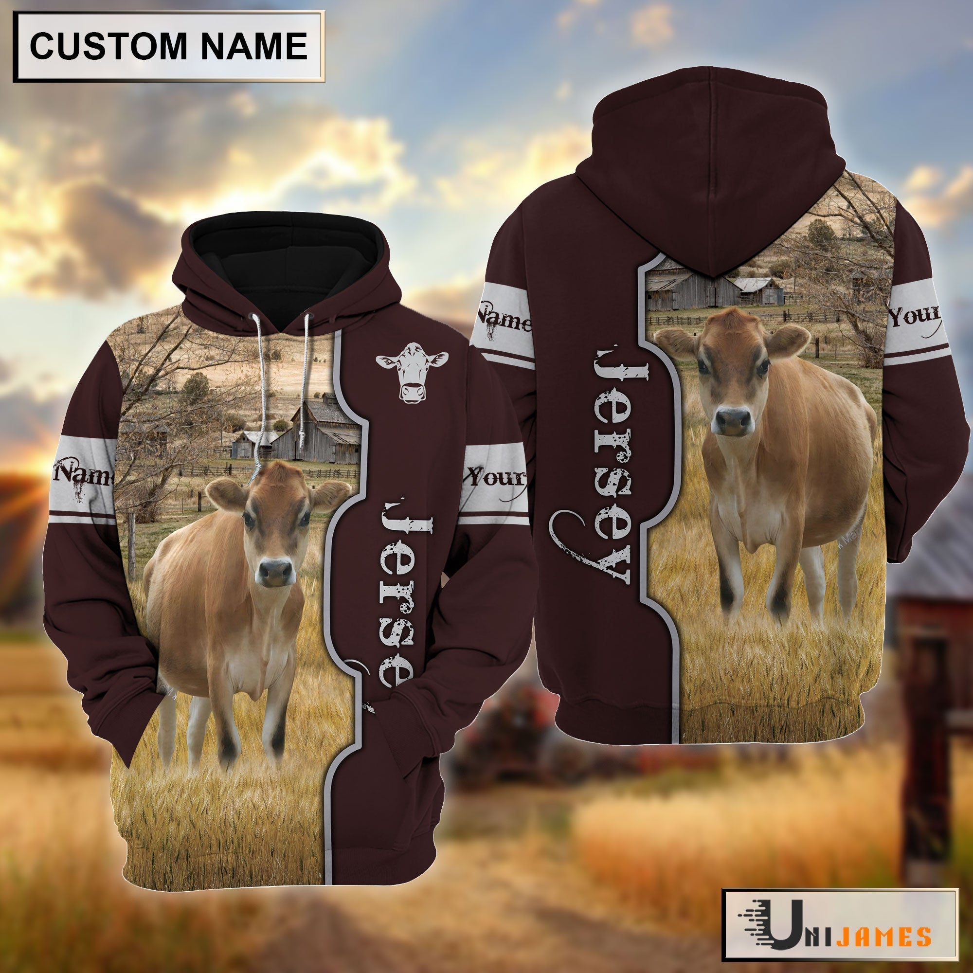Jersey Beautiful Farm Personalized Hoodie