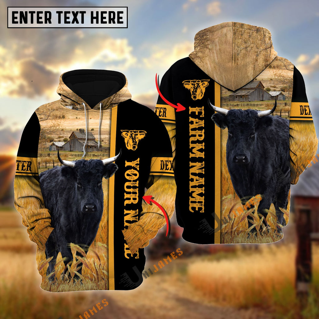 Dexter Autumn Farming Personalized Name, Farm Name 3D Hoodie