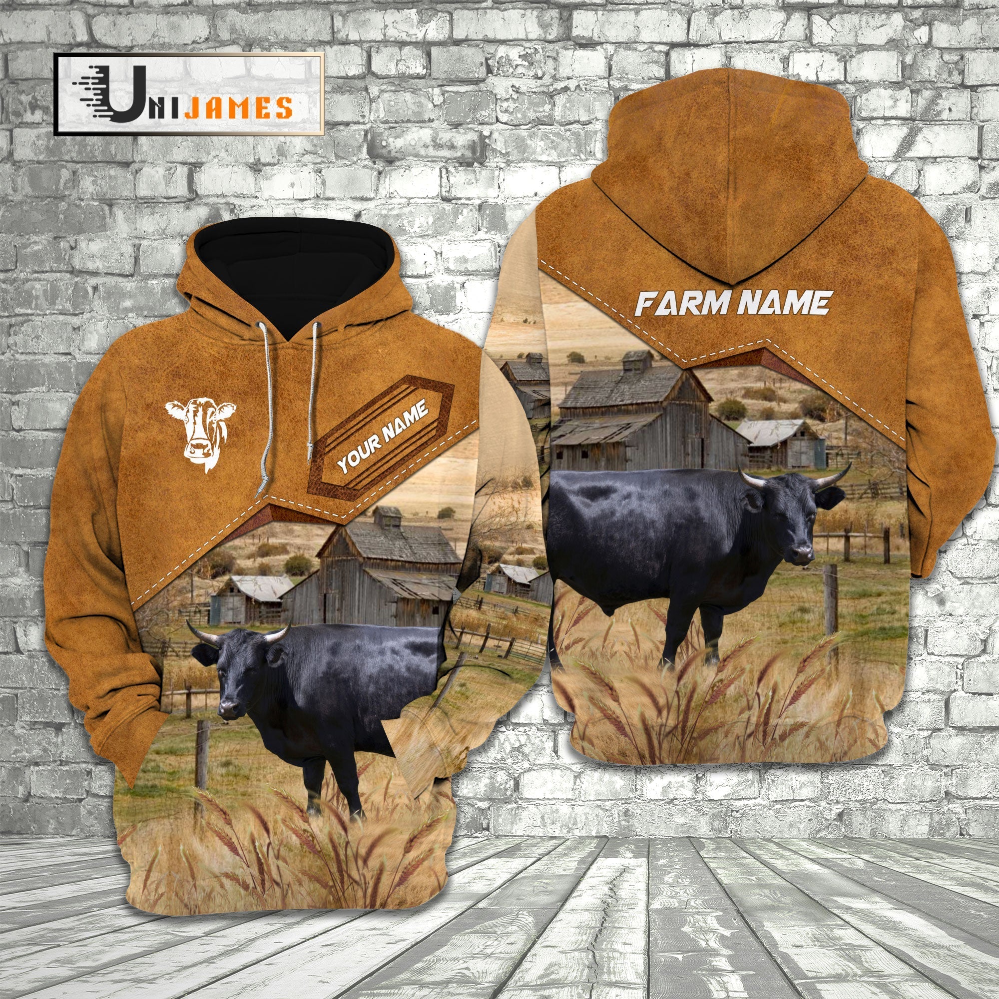 Dexter Cattle Personalized Name Farming Life 3D Hoodie
