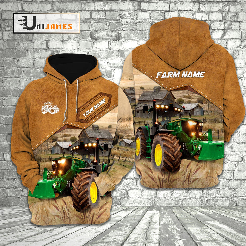 Tractor Cattle Personalized Name Farming Life 3D Hoodie