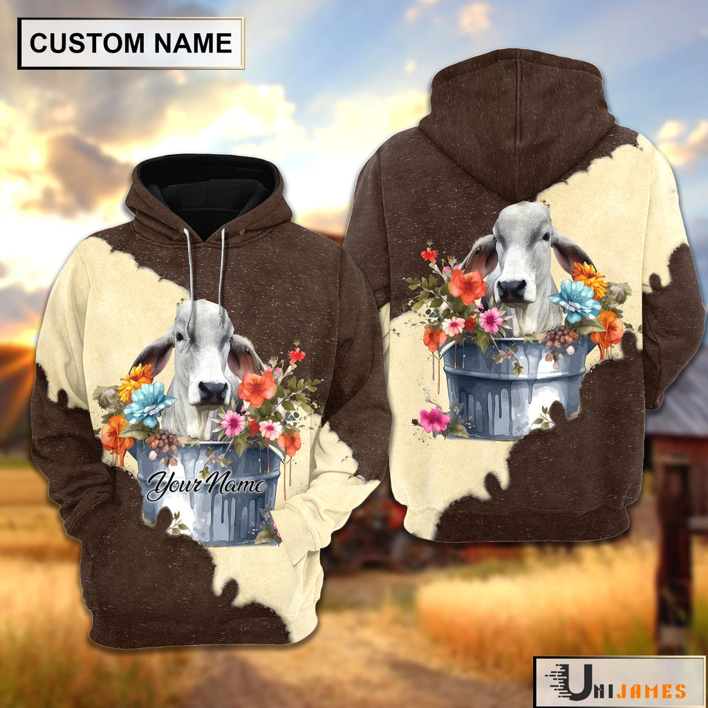 Brahman In Bucket Brown Tie Dye Personalized Hoodie